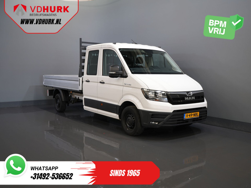 MAN TGE 3.180 DSG Aut. DC Dubbel Cabine BPM VRIJ! Open Laadbak 350x203/ 7 Pers./ Carplay/ Trekhaak/ Cruise/ 2.8t Trekverm./ Airco/ Pick - Caja abierta furgoneta, Furgoneta combi: foto 1 MAN TGE 3.180 DSG Aut. DC Dubbel Cabine BPM VRIJ! Open Laadbak 350x203/ 7 Pers./ Carplay/ Trekhaak/ Cruise/ 2.8t Trekverm./ Airco/ Pick - Caja abierta furgoneta, Furgoneta combi: foto 1