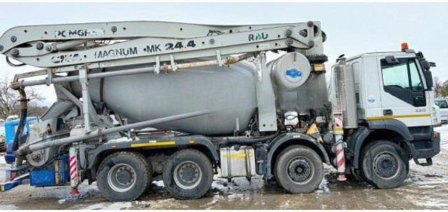 Iveco Trakker 450 +7m3 pumi - Bomba de hormigon estacionaria: foto 1 Iveco Trakker 450 +7m3 pumi - Bomba de hormigon estacionaria: foto 1