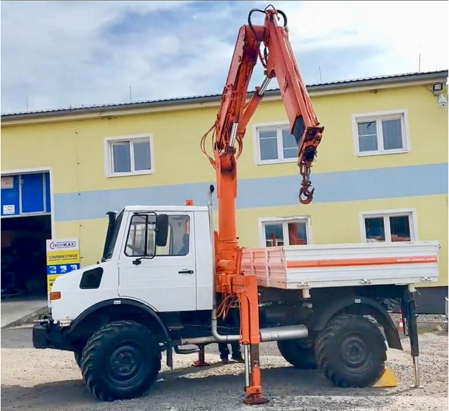 Mercedes-Benz UNIMOG 427.11 +12m! - Camión volquete, Camión grúa: foto 1 Mercedes-Benz UNIMOG 427.11 +12m! - Camión volquete, Camión grúa: foto 1