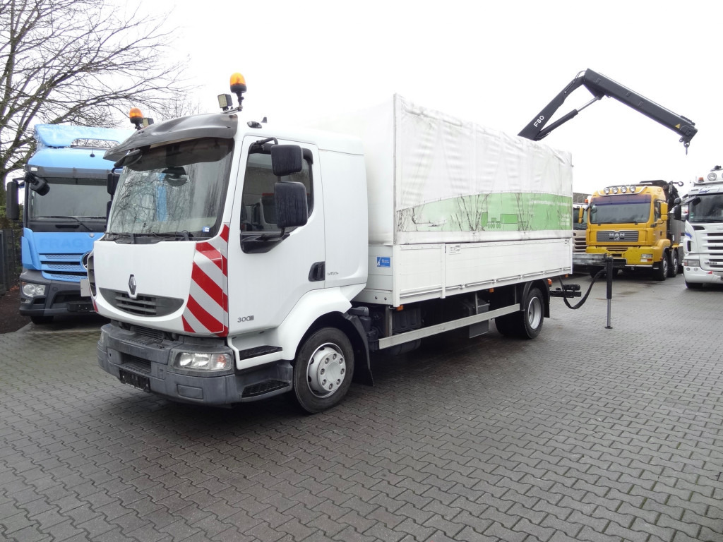 Renault Midlum 300.12 Fassi F80 - Camión caja abierta, Camión grúa: foto 1 Renault Midlum 300.12 Fassi F80 - Camión caja abierta, Camión grúa: foto 1