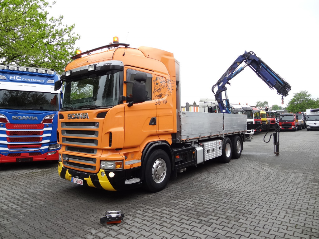 Scania R480 6X2*4 Kran Atlas 240 bis 20 Meter - Camión caja abierta, Camión grúa: foto 1 Scania R480 6X2*4 Kran Atlas 240 bis 20 Meter - Camión caja abierta, Camión grúa: foto 1