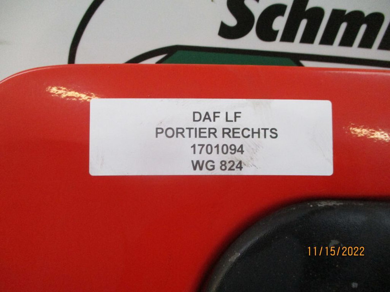 DAF 1701094 DEUR DAF LF SERRIE RECHTS - Puerta y piezas para Camión: foto 3 DAF 1701094 DEUR DAF LF SERRIE RECHTS - Puerta y piezas para Camión: foto 3