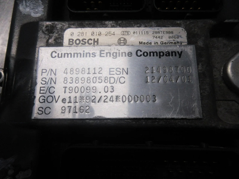 Iveco TRAKKER 340S34/ 4898112// BOSCH 0281 010 254 EBS MODULE - Sistema eléctrico para Camión: foto 3 Iveco TRAKKER 340S34/ 4898112// BOSCH 0281 010 254 EBS MODULE - Sistema eléctrico para Camión: foto 3