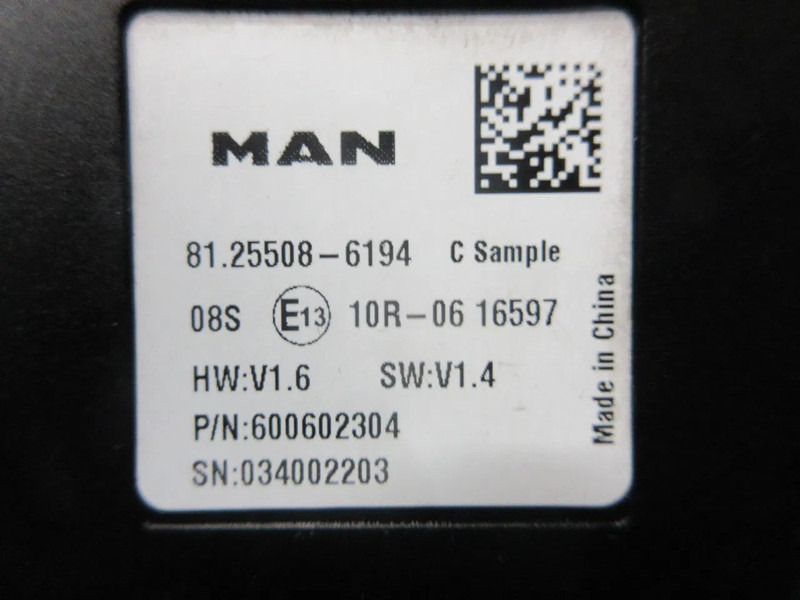 MAN 81.25508-6194 ECAS BEDINING MAN 18.520 EURO 6 MODEL 2024 - Sistema eléctrico para Camión: foto 3 MAN 81.25508-6194 ECAS BEDINING MAN 18.520 EURO 6 MODEL 2024 - Sistema eléctrico para Camión: foto 3