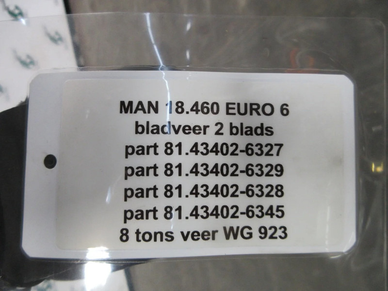 Suspensión de ballestas para Camión MAN 81.43402-6327// 81.43402-6328// 81.43402-6345// 81.43402-6377 MODEL 2020: foto 9 Suspensión de ballestas para Camión MAN 81.43402-6327// 81.43402-6328// 81.43402-6345// 81.43402-6377 MODEL 2020: foto 9