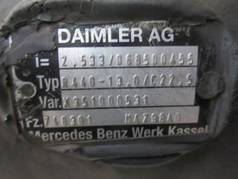 Mercedes-Benz 746.301/R440-13A/C22,5/ 2,533 MERCEDES 1845 MP4 DIFFERENTIEEL EURO 6 - Diferencial para Camión: foto 5 Mercedes-Benz 746.301/R440-13A/C22,5/ 2,533 MERCEDES 1845 MP4 DIFFERENTIEEL EURO 6 - Diferencial para Camión: foto 5