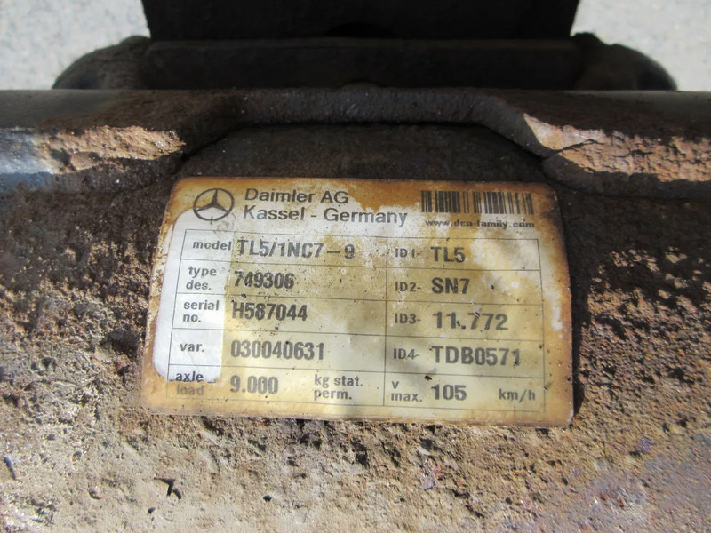 Mercedes-Benz TL5/1NC7-9 / 749306 / H587044/030040631 STUUR AS OPLEGGER SCHMITZ - Eje y piezas para Camión: foto 5 Mercedes-Benz TL5/1NC7-9 / 749306 / H587044/030040631 STUUR AS OPLEGGER SCHMITZ - Eje y piezas para Camión: foto 5
