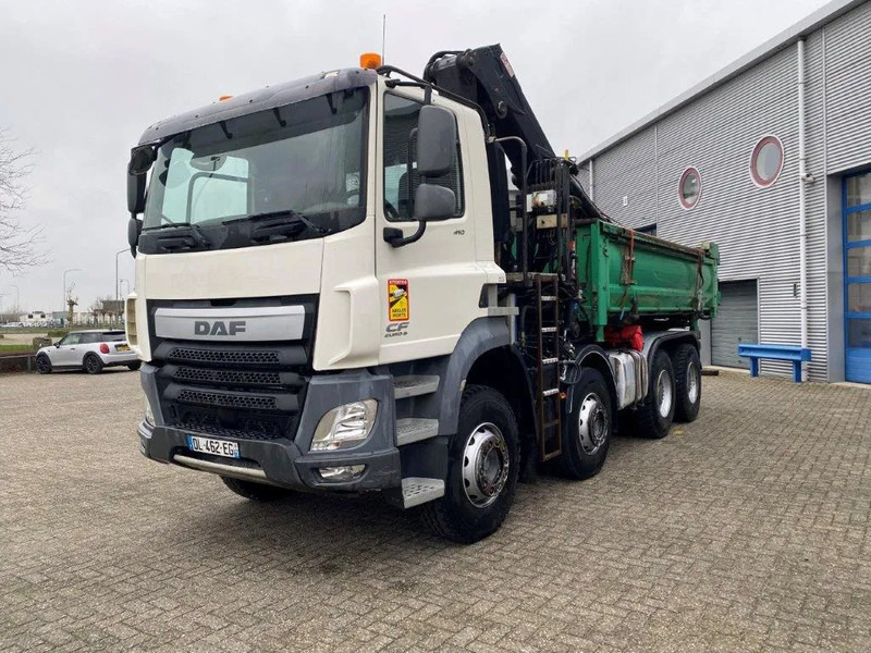 DAF CF410 / 8X4 / BIG AXLE / FULL-STEEL /2 SIDE TIPPER/ ONLY:363247 KM / AUTOMATIC / EURO-6 / 2014 - Camión grúa: foto 1 DAF CF410 / 8X4 / BIG AXLE / FULL-STEEL /2 SIDE TIPPER/ ONLY:363247 KM / AUTOMATIC / EURO-6 / 2014 - Camión grúa: foto 1