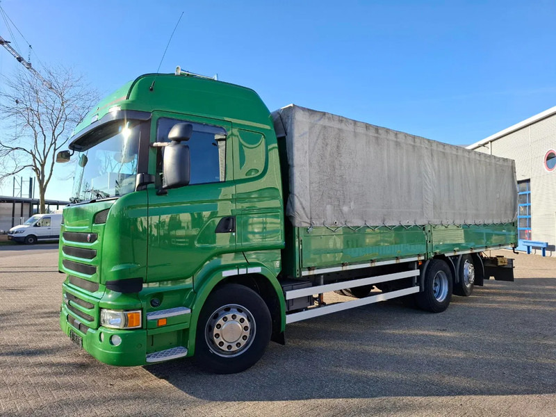Scania R410 / GERMAN TRUCK / RETARDER / LIFT+LENKACHSE / SLIDING ROOF / SMART TACHO / PARK AIRCO / NAVI / LWDS / AUTOMATIC / EURO-6 / 2 - Camión lona: foto 1 Scania R410 / GERMAN TRUCK / RETARDER / LIFT+LENKACHSE / SLIDING ROOF / SMART TACHO / PARK AIRCO / NAVI / LWDS / AUTOMATIC / EURO-6 / 2 - Camión lona: foto 1