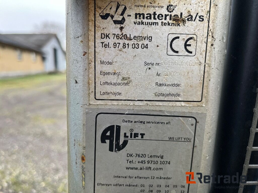 Forskelligt udstyr AL- VAC AL - VAC Vacum fliselægger - Equipo de construcción: foto 5 Forskelligt udstyr AL- VAC AL - VAC Vacum fliselægger - Equipo de construcción: foto 5