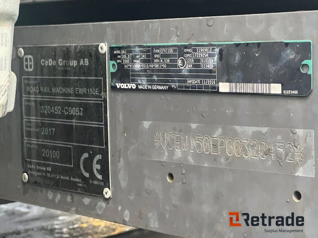 Maquinaria de construcción Wheel Loader Volvo EWR150E High Rail 3D: foto 26