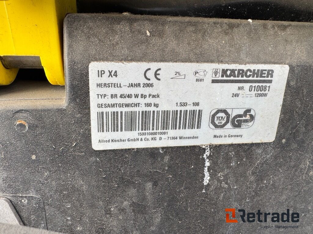 Skurmaskin Kärcher BR 45/40 W - Fregadora: foto 5 Skurmaskin Kärcher BR 45/40 W - Fregadora: foto 5