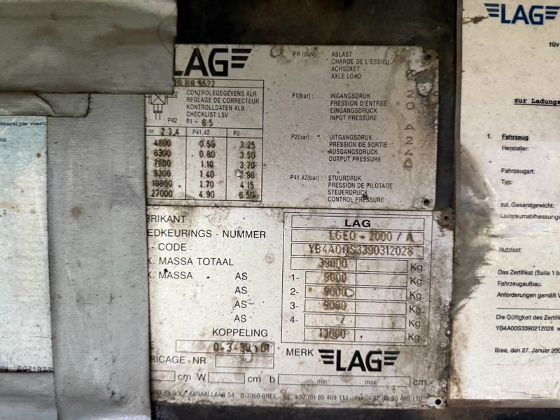 Semirremolque plataforma/ Caja abierta LAG O-3-39 01 - Dutch Trailer / 3 Axles / flatbed: foto 20 Semirremolque plataforma/ Caja abierta LAG O-3-39 01 - Dutch Trailer / 3 Axles / flatbed: foto 20