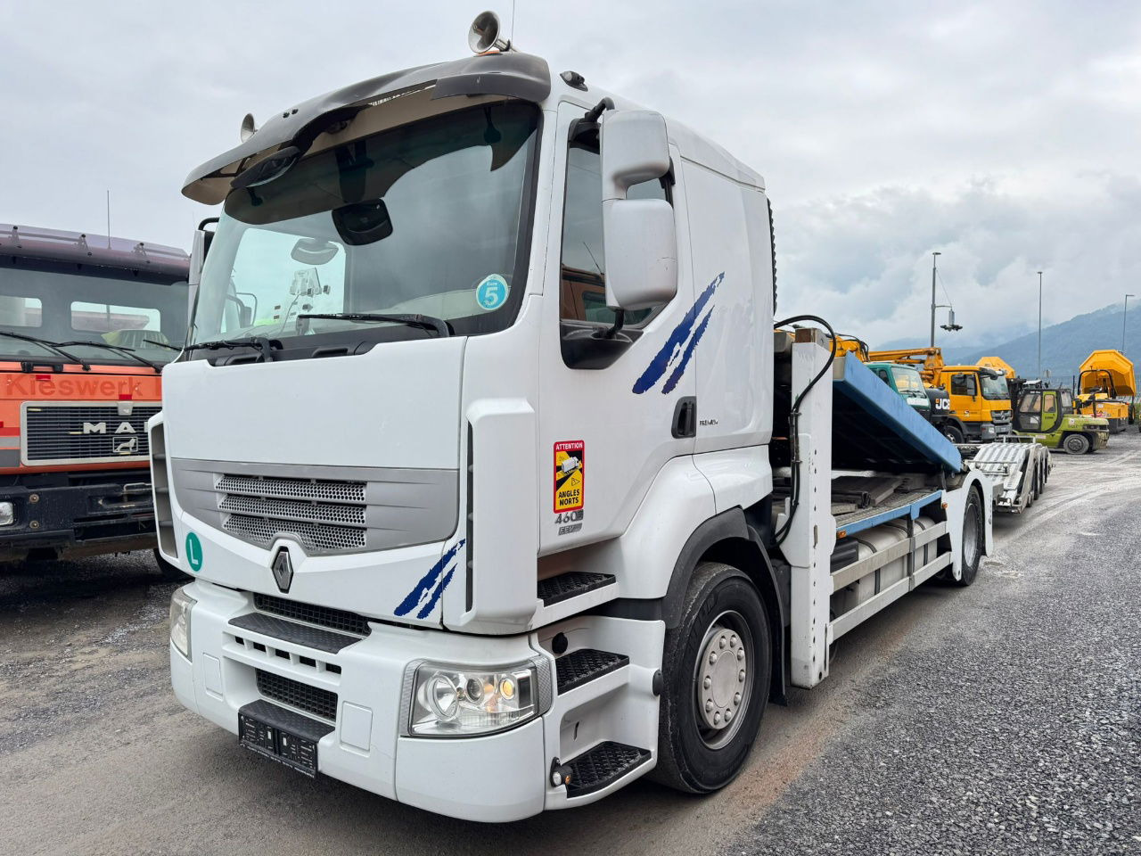 Renault Premium 460 4x2 LKW transporter + rolfo trailer - Camión portavehículos: foto 1 Renault Premium 460 4x2 LKW transporter + rolfo trailer - Camión portavehículos: foto 1
