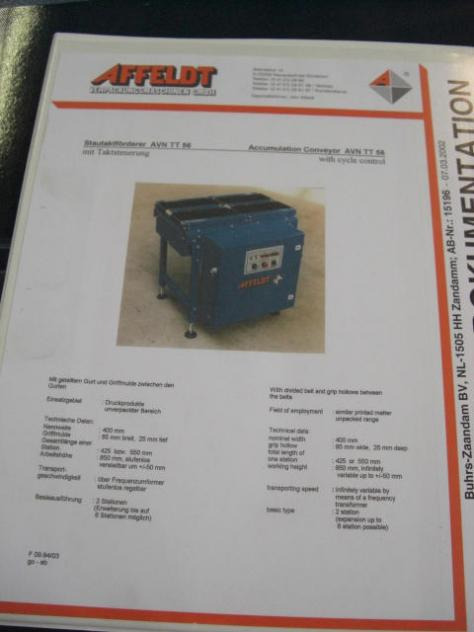Buhrs Affeldt AVN TT 56 Accumulation conveyor - Transportador: foto 3 Buhrs Affeldt AVN TT 56 Accumulation conveyor - Transportador: foto 3