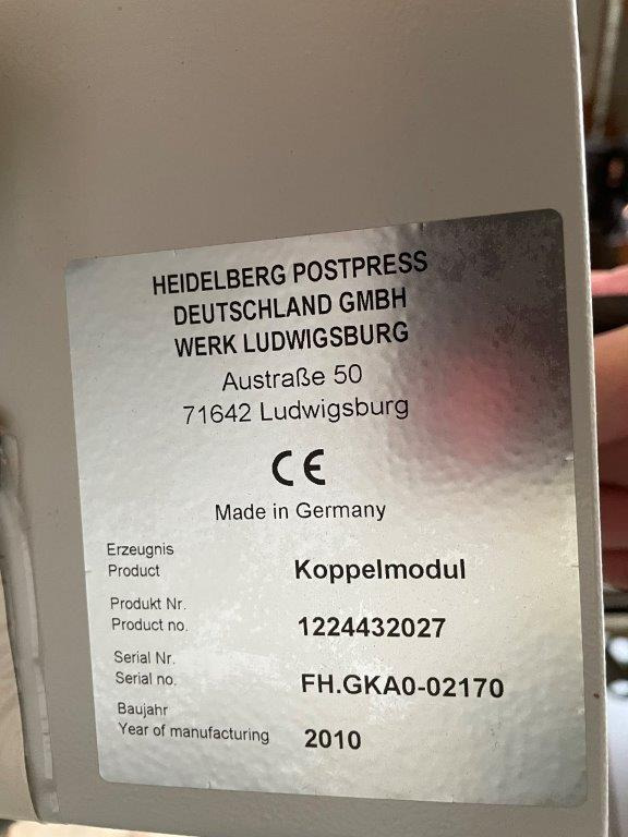 Heidelberg Stahlfolder MCT-DCT 2000 coupling module - Plegadora de papel: foto 2 Heidelberg Stahlfolder MCT-DCT 2000 coupling module - Plegadora de papel: foto 2