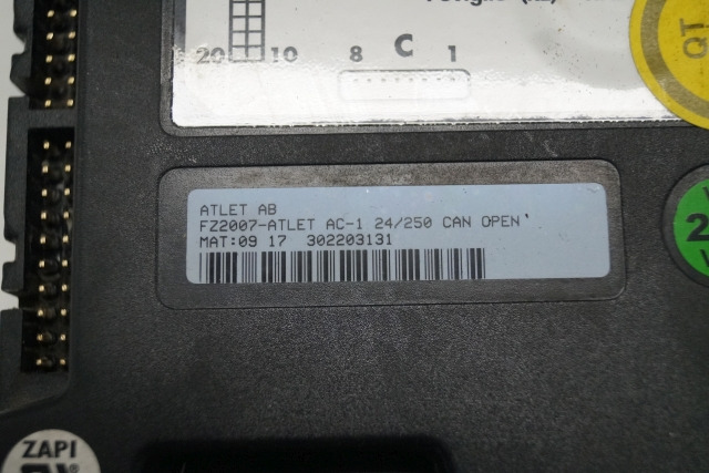 Atlet 302203131 | Rij regeling driving controller FZ 2007 ATLET AC-I 24/250 Can - Unidad de control para Equipo de manutención: foto 2 Atlet 302203131 | Rij regeling driving controller FZ 2007 ATLET AC-I 24/250 Can - Unidad de control para Equipo de manutención: foto 2