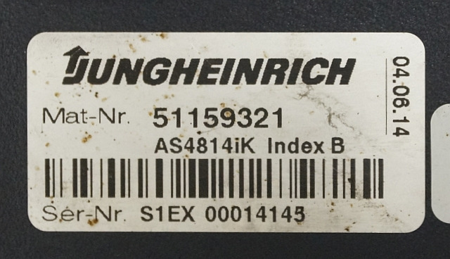 Jungheinrich 51159321 | Rij/hef regeling drive/lifting controller AS4814Ik Index - Unidad de control para Equipo de manutención: foto 3 Jungheinrich 51159321 | Rij/hef regeling drive/lifting controller AS4814Ik Index - Unidad de control para Equipo de manutención: foto 3