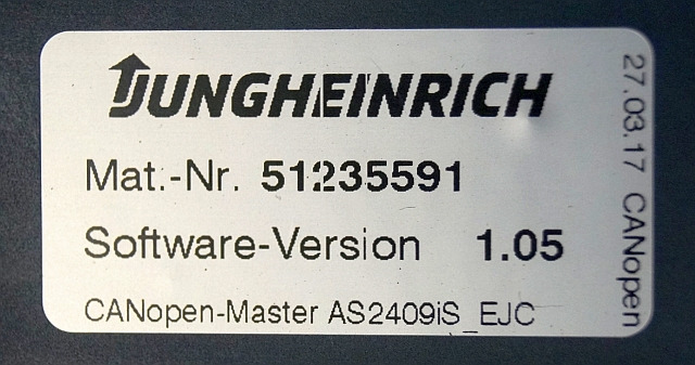 Jungheinrich 51206665 | Rij/hef regeling Drive/lift controller AS2409 i S Index - Unidad de control para Equipo de manutención: foto 3 Jungheinrich 51206665 | Rij/hef regeling Drive/lift controller AS2409 i S Index - Unidad de control para Equipo de manutención: foto 3