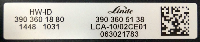 Linde 3903605138 | Controller LCA - 10/02CE01 3903601880 sn. 063021783 from R16H - Unidad de control para Equipo de manutención: foto 4 Linde 3903605138 | Controller LCA - 10/02CE01 3903601880 sn. 063021783 from R16H - Unidad de control para Equipo de manutención: foto 4