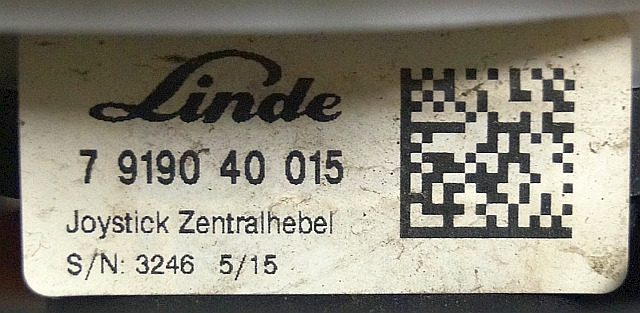 Linde 7919040015 | Joystick sn. 3244 - Sistema eléctrico para Equipo de manutención: foto 3 Linde 7919040015 | Joystick sn. 3244 - Sistema eléctrico para Equipo de manutención: foto 3
