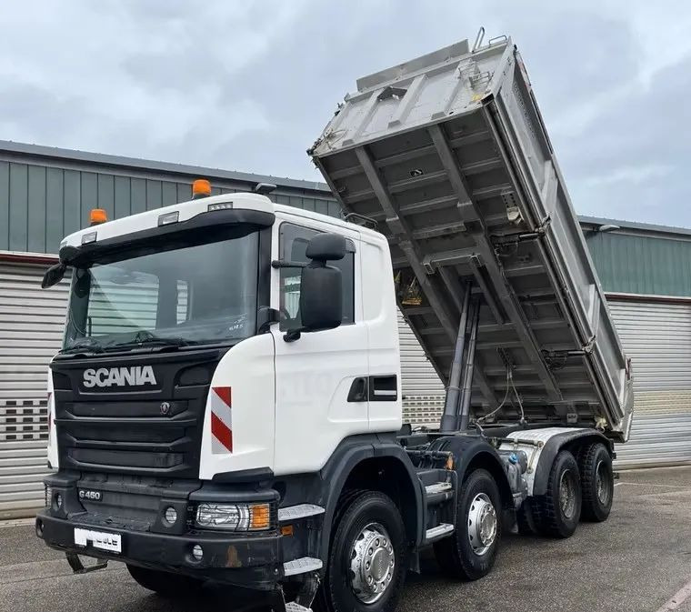Scania G 450 8x4 | Meiller Bordmatik Wywrotka trójstronna | Retarder | 298.000 km!!!! | Euro 6 |1 właściciel - Camión volquete: foto 1 Scania G 450 8x4 | Meiller Bordmatik Wywrotka trójstronna | Retarder | 298.000 km!!!! | Euro 6 |1 właściciel - Camión volquete: foto 1