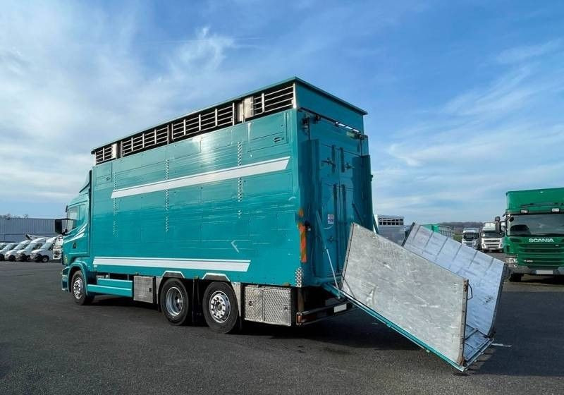 Scania R380 / 6x2 / Pezzaioli / 2-poziomowa zabudowa do przewozu zwierząt / Euro 3 / oś podnoszona / podnoszony dach - Camión transporte de ganado: foto 3 Scania R380 / 6x2 / Pezzaioli / 2-poziomowa zabudowa do przewozu zwierząt / Euro 3 / oś podnoszona / podnoszony dach - Camión transporte de ganado: foto 3