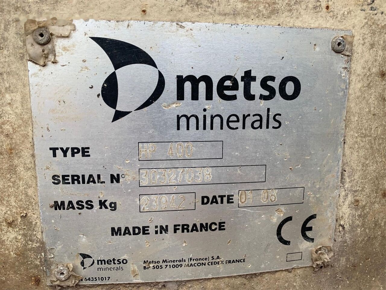 Metso HP400 Original Cone Crusher Used - Trituradora de cono: foto 2 Metso HP400 Original Cone Crusher Used - Trituradora de cono: foto 2