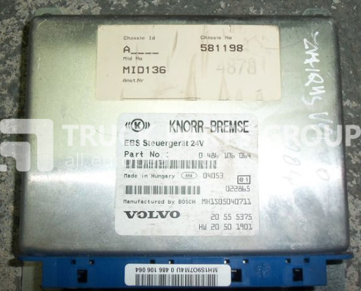 VOLVO FH12 ECU, EDC, EBS Control unit 20555375, 0486106064, 20410009, control unit - Unidad de control para Camión: foto 5 VOLVO FH12 ECU, EDC, EBS Control unit 20555375, 0486106064, 20410009, control unit - Unidad de control para Camión: foto 5