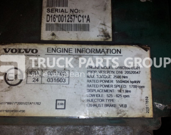 VOLVO FH16, D16C engine type engine control unit, 20520547, 20577131, control unit - Unidad de control para Camión: foto 2 VOLVO FH16, D16C engine type engine control unit, 20520547, 20577131, control unit - Unidad de control para Camión: foto 2