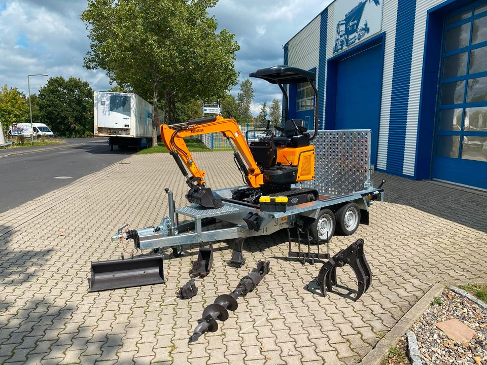 Minibagger BK1300JSR + Anhänger + Zubehör *INKL.19% MWST*BERGER KRAUS*KUBOTA*JOYSTICK*SCHENKWARM*SOFORT!* - Miniexcavadora, Remolque: foto 1 Minibagger BK1300JSR + Anhänger + Zubehör *INKL.19% MWST*BERGER KRAUS*KUBOTA*JOYSTICK*SCHENKWARM*SOFORT!* - Miniexcavadora, Remolque: foto 1