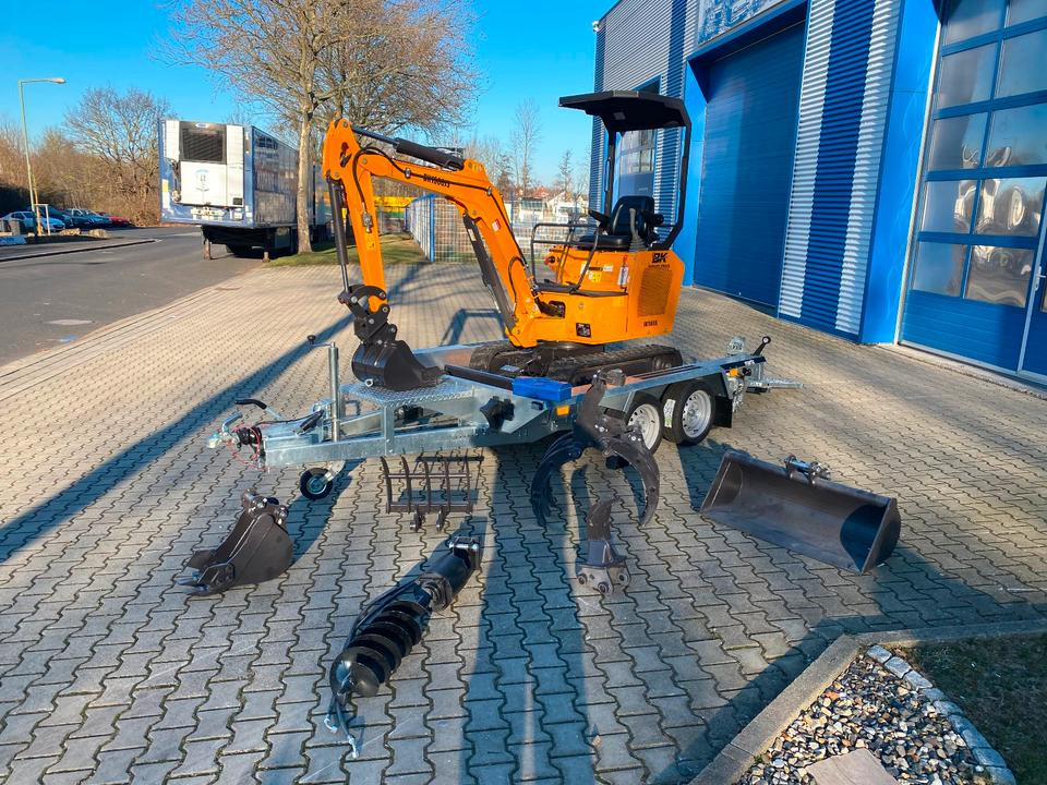 Minibagger BK1500JS + Anhänger *INKL.19% MWST*BERGER KRAUS*KUBOTA*JOYSTICK*ZUBEHÖRPAKET*SOFORT!* - Miniexcavadora, Remolque: foto 1 Minibagger BK1500JS + Anhänger *INKL.19% MWST*BERGER KRAUS*KUBOTA*JOYSTICK*ZUBEHÖRPAKET*SOFORT!* - Miniexcavadora, Remolque: foto 1