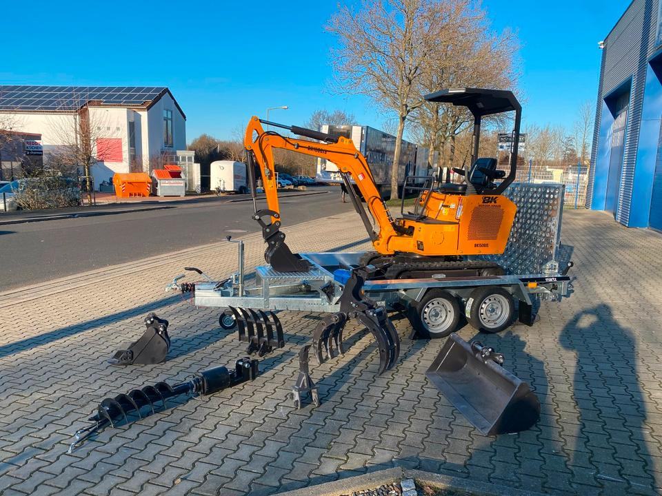 Minibagger BK1500JS + Anhänger *INKL.19% MWST*BERGER KRAUS*KUBOTA*JOYSTICK*ZUBEHÖRPAKET*SOFORT!* - Miniexcavadora, Remolque: foto 3 Minibagger BK1500JS + Anhänger *INKL.19% MWST*BERGER KRAUS*KUBOTA*JOYSTICK*ZUBEHÖRPAKET*SOFORT!* - Miniexcavadora, Remolque: foto 3