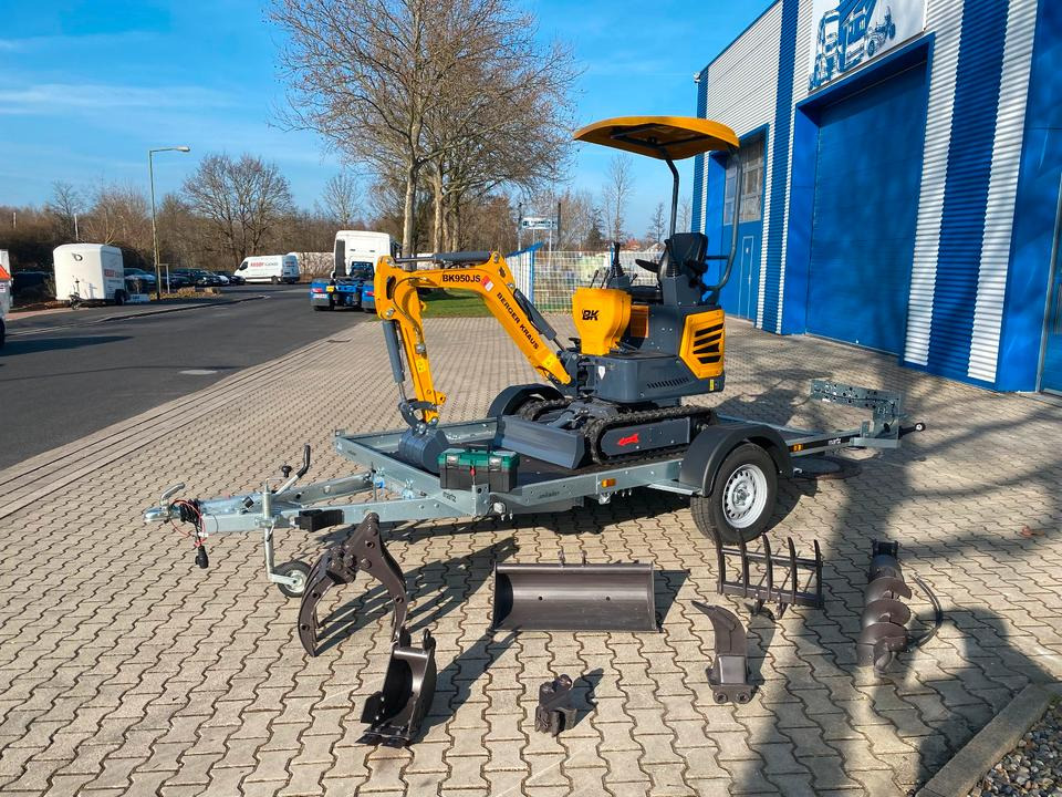 Minibagger BK950JS + Anhänger + Zubehör *INKL.19% MWST*BERGER KRAUS*JOYSTICK*SOFORT!* - Miniexcavadora, Remolque: foto 1 Minibagger BK950JS + Anhänger + Zubehör *INKL.19% MWST*BERGER KRAUS*JOYSTICK*SOFORT!* - Miniexcavadora, Remolque: foto 1