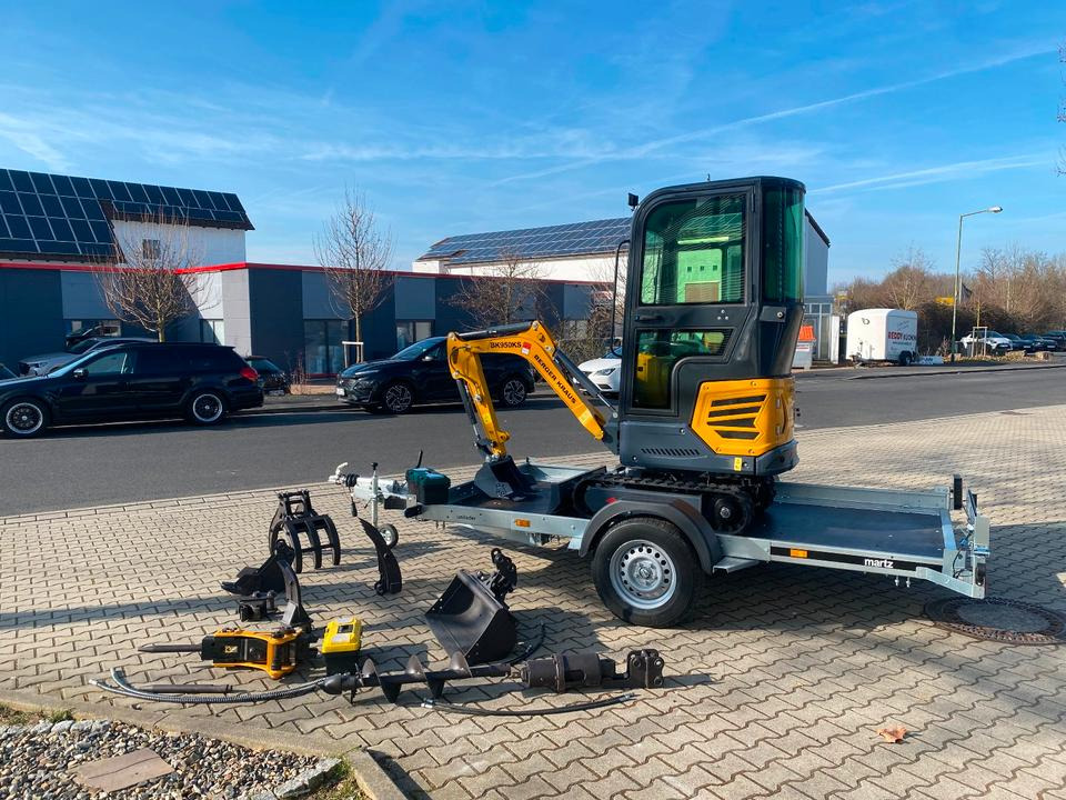 Minibagger BK950KS + Anhänger + Zubehör *INKL.19% MWST*BERGER KRAUS*KABINE*SOFORT!* - Miniexcavadora, Remolque: foto 3 Minibagger BK950KS + Anhänger + Zubehör *INKL.19% MWST*BERGER KRAUS*KABINE*SOFORT!* - Miniexcavadora, Remolque: foto 3
