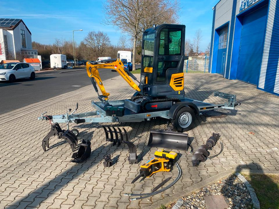 Minibagger BK950KS + Anhänger + Zubehör *INKL.19% MWST*BERGER KRAUS*KABINE*SOFORT!* - Miniexcavadora, Remolque: foto 2 Minibagger BK950KS + Anhänger + Zubehör *INKL.19% MWST*BERGER KRAUS*KABINE*SOFORT!* - Miniexcavadora, Remolque: foto 2