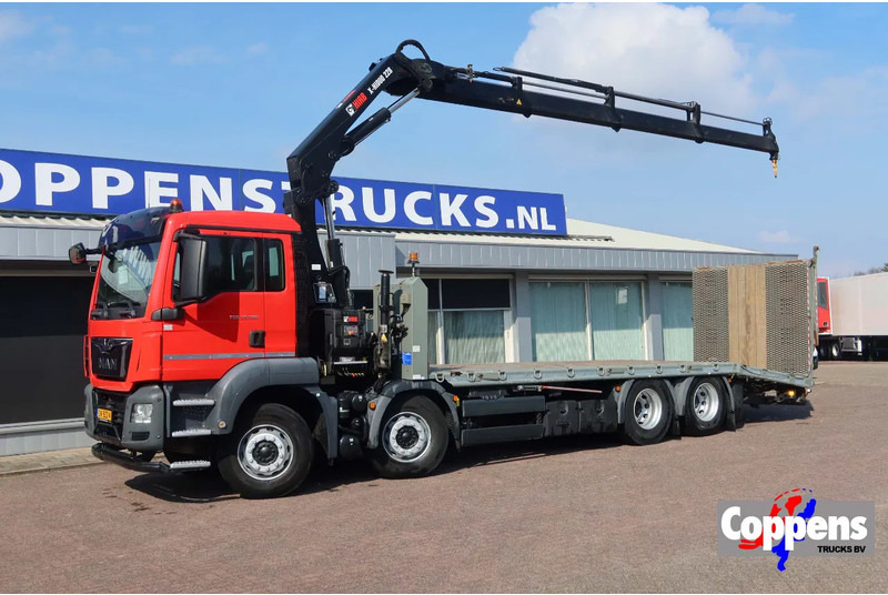 MAN TGS 35.360 8x2 Oprijwagen + HIAB 228 E 3 kraan. Radio grafisch + winch - Camión portavehículos, Camión grúa: foto 1 MAN TGS 35.360 8x2 Oprijwagen + HIAB 228 E 3 kraan. Radio grafisch + winch - Camión portavehículos, Camión grúa: foto 1