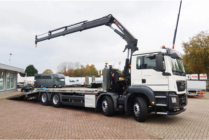 MAN TGS 35.360 Oprijwagen + HIAB 228 E3 Kraan 8x2 - Camión portavehículos: foto 2 MAN TGS 35.360 Oprijwagen + HIAB 228 E3 Kraan 8x2 - Camión portavehículos: foto 2