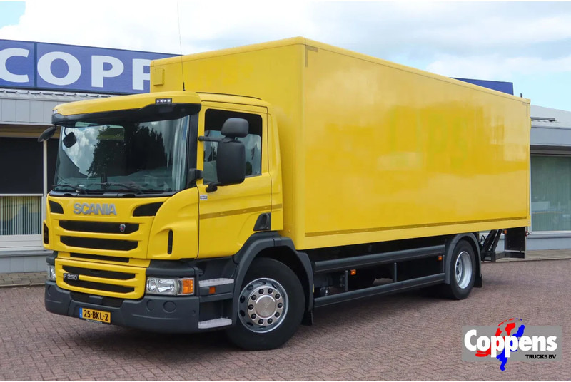 Scania P250 4x2 Bakwagen +Dhollandia klep 1500 kg E6 - Camión caja cerrada: foto 1 Scania P250 4x2 Bakwagen +Dhollandia klep 1500 kg E6 - Camión caja cerrada: foto 1