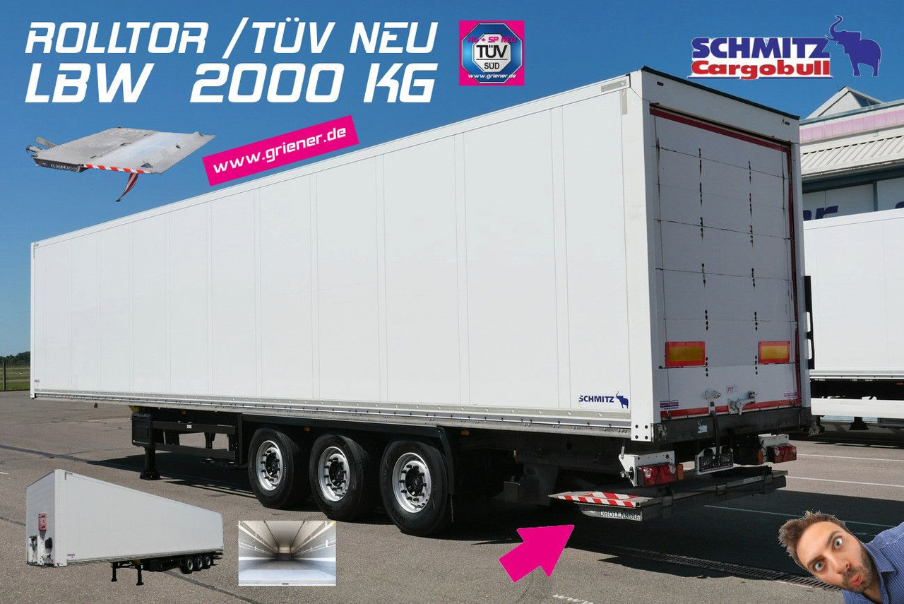Schmitz Cargobull SKO 24/ ROLLTOR / LBW 2000 kg / TÜV NEU - Semirremolque caja cerrada: foto 1 Schmitz Cargobull SKO 24/ ROLLTOR / LBW 2000 kg / TÜV NEU - Semirremolque caja cerrada: foto 1