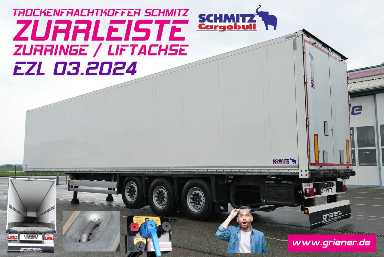 Schmitz Cargobull SKO/SBO 24 ZURRLEISTE / ZURRINGE / LIFTACHSE - Semirremolque caja cerrada: foto 1 Schmitz Cargobull SKO/SBO 24 ZURRLEISTE / ZURRINGE / LIFTACHSE - Semirremolque caja cerrada: foto 1