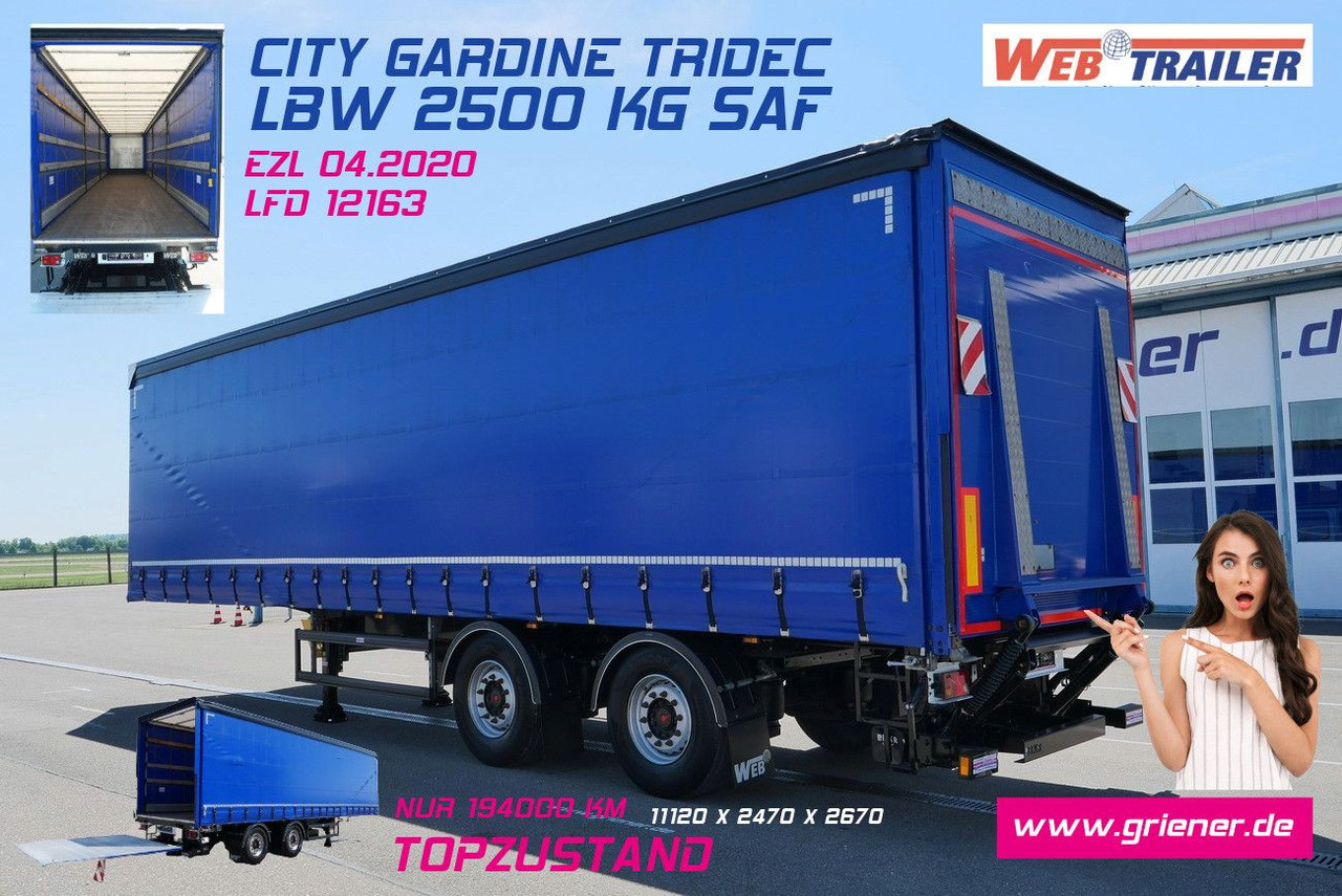 Web-Trailer LPRS 18 / CITY TRIDEC /GARDINE/LBW 2500 kg/SAF - Semirremolque lona: foto 1 Web-Trailer LPRS 18 / CITY TRIDEC /GARDINE/LBW 2500 kg/SAF - Semirremolque lona: foto 1