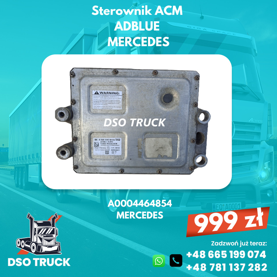 A0004464854 Sterownik ACM adblue Mercedes MP ACTROS AXOR ATEGO - Piezas de recambio: foto 1 A0004464854 Sterownik ACM adblue Mercedes MP ACTROS AXOR ATEGO - Piezas de recambio: foto 1