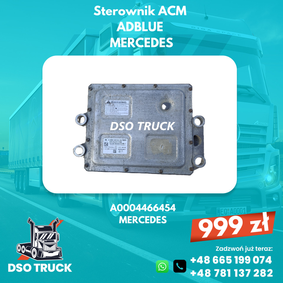 A0004466454 Sterownik ACM adblue Mercedes MP ACTROS AXOR ATEGO - Piezas de recambio: foto 1 A0004466454 Sterownik ACM adblue Mercedes MP ACTROS AXOR ATEGO - Piezas de recambio: foto 1