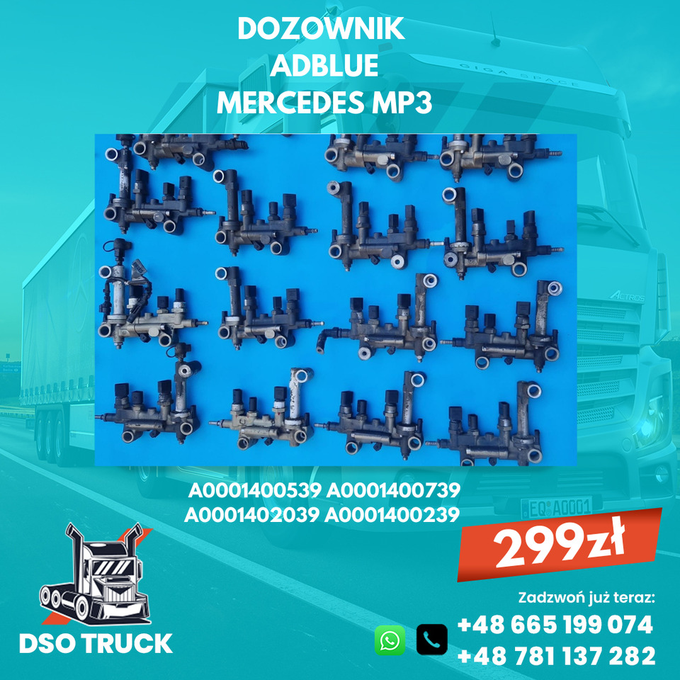 Piezas de recambio DYFUZOR DOZOWNIK ADBLUE MERCEDES MP3 Axor Actros Atego Axor Actros Atego Atego: foto 1