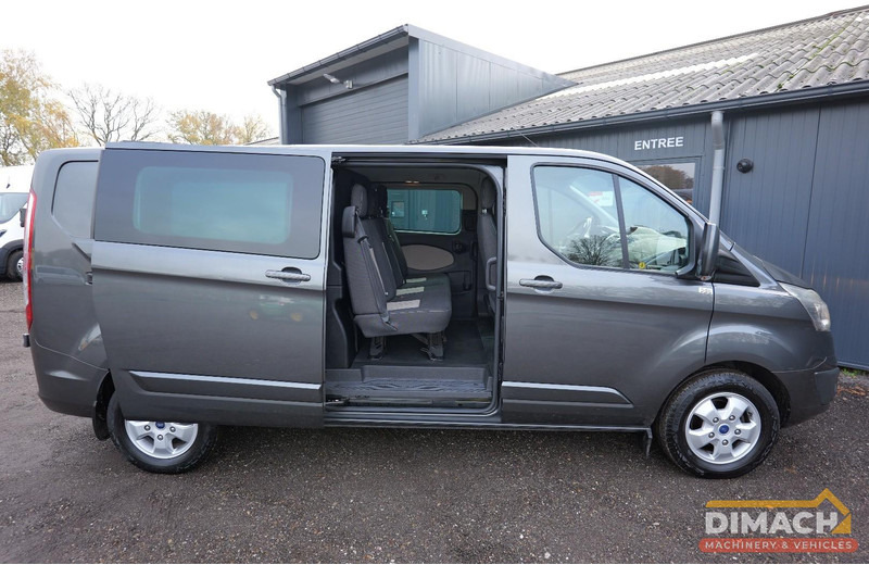Furgoneta pequeña Ford Transit Custom  Transit L2H1 dubbele cabine, dubbele schuifdeur, grijs kenteken, trekhaak, euro 6, 170pk, top conditie: foto 6