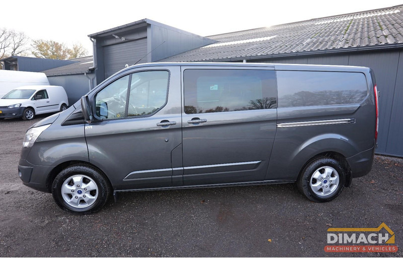 Furgoneta pequeña Ford Transit Custom  Transit L2H1 dubbele cabine, dubbele schuifdeur, grijs kenteken, trekhaak, euro 6, 170pk, top conditie: foto 11