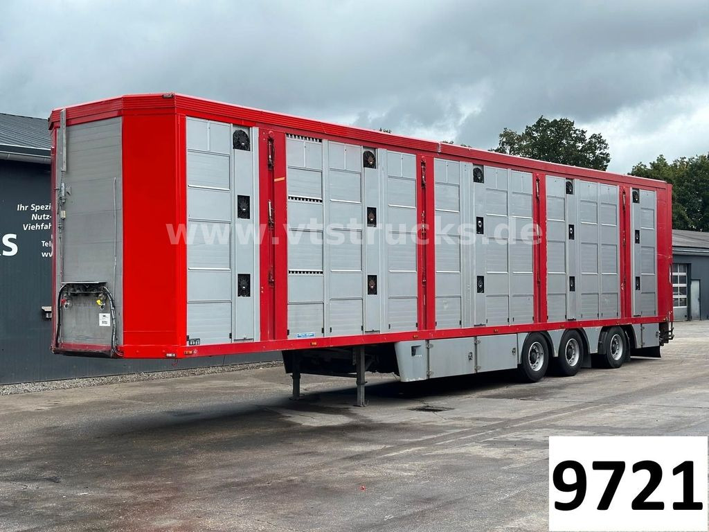 Semirremolque transporte de ganado Menke-Janzen 3.Stock Viehauflieger Hubdach,Tränke: foto 1