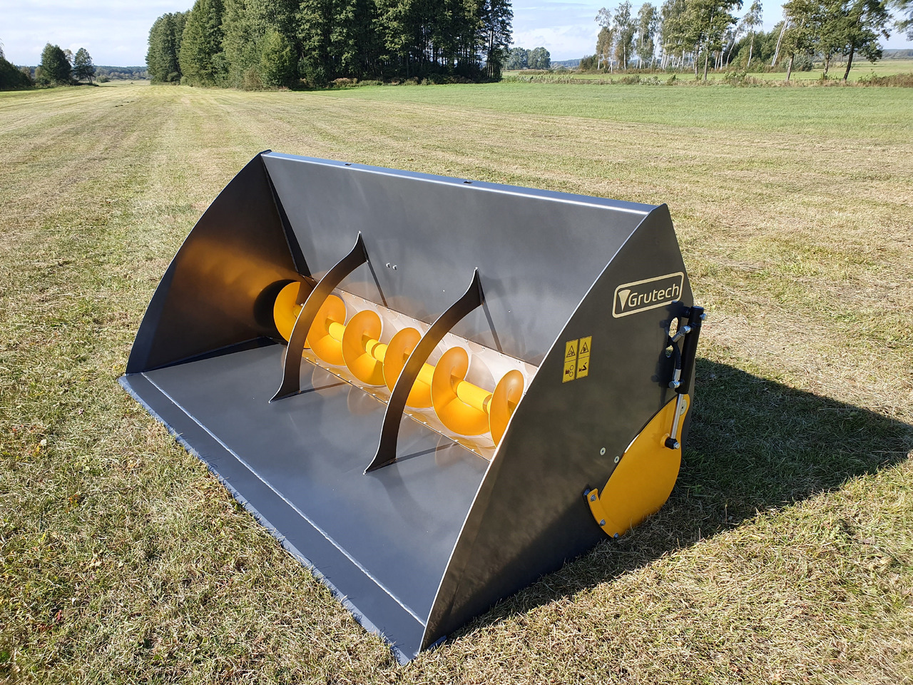 Grutech Futterverteiler / Bucket with screw / Godet avec vis / Cazo con sinfín / Benna con coclea / Ковш со шнеком / Łyżka ze ślimakiem 1,6 m - Cazo cargador para Maquinaria agrícola: foto 1 Grutech Futterverteiler / Bucket with screw / Godet avec vis / Cazo con sinfín / Benna con coclea / Ковш со шнеком / Łyżka ze ślimakiem 1,6 m - Cazo cargador para Maquinaria agrícola: foto 1