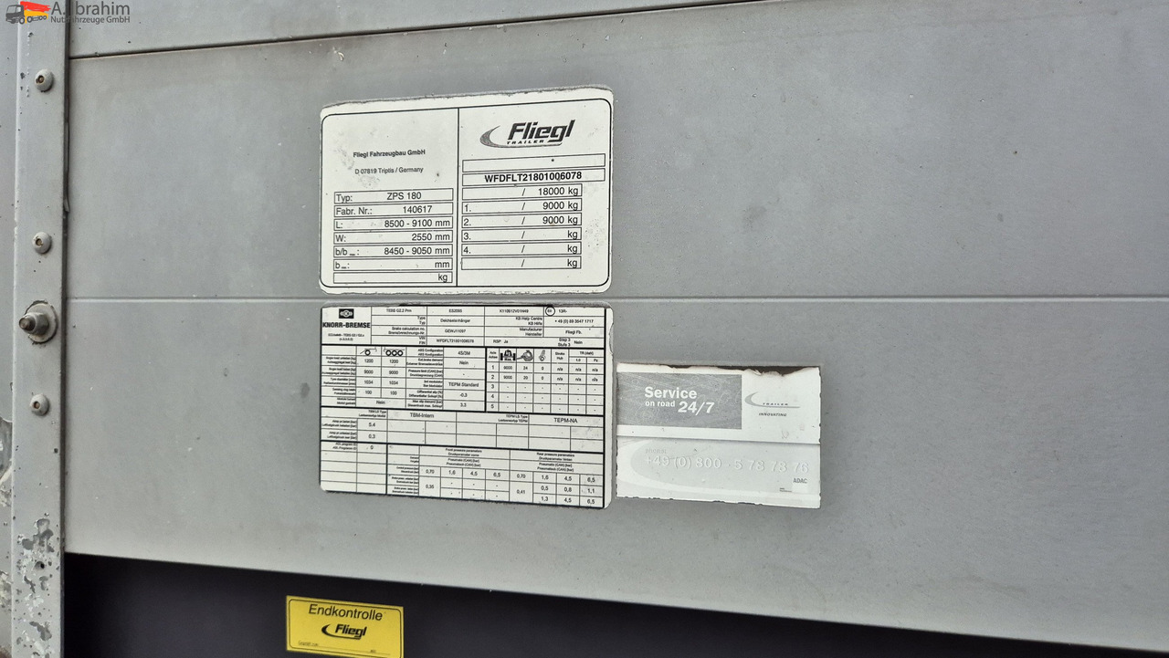 Fliegl Baustoffpritsche - Remolque caja abierta: foto 2 Fliegl Baustoffpritsche - Remolque caja abierta: foto 2